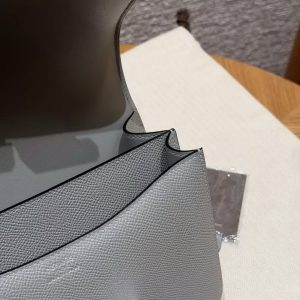 Hermes Constance 19 CM Bag Handmade In Epsom Calfskin Leather Silver Hardware 4Z Gris Mouette - Image 9