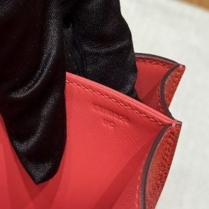 Hermes Constance 19 CM Bag Handmade In Lizard Leather from South Africa Gold Hardware 51 Rouge Exotique - Image 15