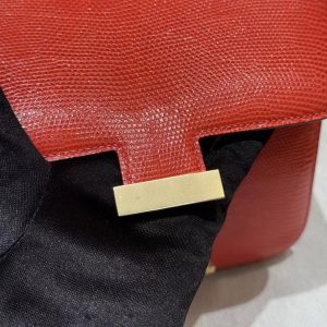Hermes Constance 19 CM Bag Handmade In Lizard Leather from South Africa Gold Hardware 51 Rouge Exotique - Image 14
