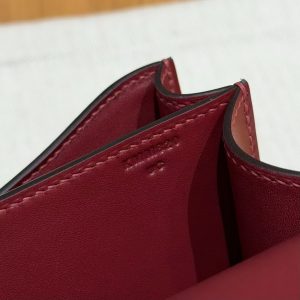 Hermes Constance 19 CM Bag Handmade In Box Calfskin Leather Gold Hardware 55 Rouge H - Image 12