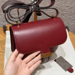 Hermes Constance 19 CM Bag Handmade In Box Calfskin Leather Gold Hardware 55 Rouge H - Image 9