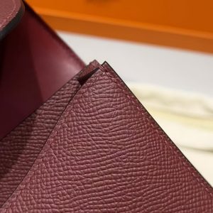 Hermes Constance 19 CM Bag Handmade In Epsom Calfskin Leather Silver Hardware 55 Rouge H - Image 6