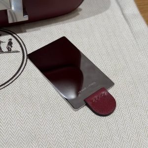 Hermes Constance 19 CM Bag Handmade In Box Calfskin Leather Silver Hardware 57 Bordeaux - Image 13