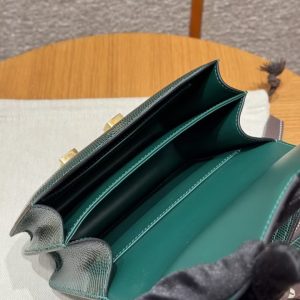 Hermes Constance 19 CM Bag Handmade In Lizard Leather from South Africa Gold Hardware 60 Vert Cypress - Image 10