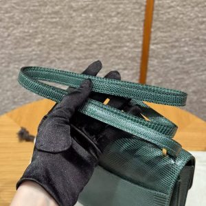 Hermes Constance 19 CM Bag Handmade In Lizard Leather from South Africa Gold Hardware 60 Vert Cypress - Image 6