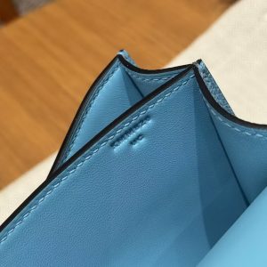 Hermes Constance 19 CM Bag Handmade In Epsom Calfskin Leather Silver Hardware 7N Celeste - Image 4
