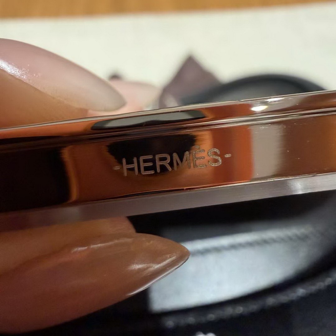 Hermes Constance 19 CM Bag Handmade In Box Calfskin Leather Silver Hardware 89 Noir - Image 15