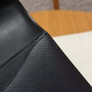 Hermes Constance 19 CM Bag Handmade In Epsom Calfskin Leather Gold Hardware 89 Noir - Image 7