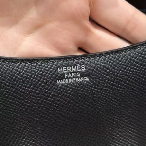 Hermes Constance 19 CM Bag Handmade In Epsom Calfskin Leather Silver Hardware 89 Noir - Image 16