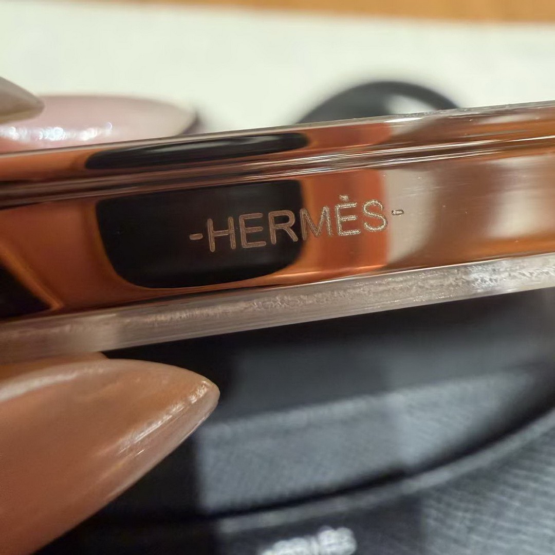 Hermes Constance 19 CM Bag Handmade In Epsom Calfskin Leather Silver Hardware 89 Noir - Image 13
