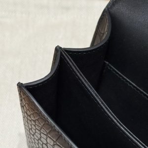 Hermes Constance 19 CM Bag Handmade In Matte America Crocodile Leather Silver Hardware 89 Noir - Image 12