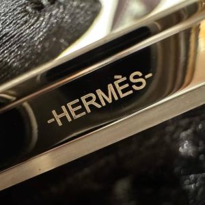 Hermes Constance 19 CM Bag Handmade In Matte America Crocodile Leather Silver Hardware 89 Noir - Image 6