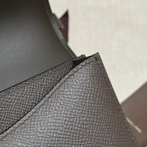 Hermes Constance 19 CM Bag Handmade In Epsom Calfskin Leather Rose Gold Hardware 8F Girs Etain - Image 10