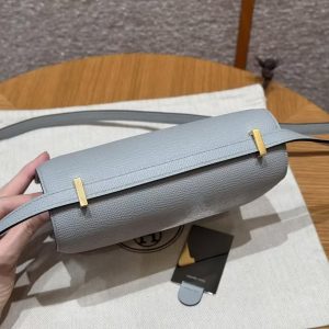 Hermes Constance 19 CM Bag Handmade In Epsom Calfskin Leather Gold Hardware 8U Blue Glacier - Image 14