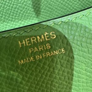 Hermes Constance 19 CM Bag Handmade In Epsom Calfskin Leather Gold Hardware A8 Vert Yucca - Image 14