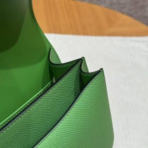 Hermes Constance 19 CM Bag Handmade In Epsom Calfskin Leather Gold Hardware A8 Vert Yucca - Image 8