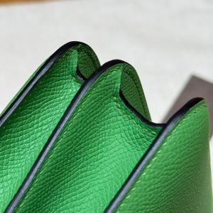 Hermes Constance 19 CM Bag Handmade In Epsom Calfskin Leather Silver Hardware A8 Vert Yucca - Image 14