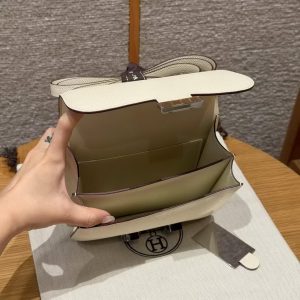 Hermes Constance 19 CM Bag I2 Nata Handmade In Epsom Calfskin Leather Enamel Fittings Hardware - Image 16
