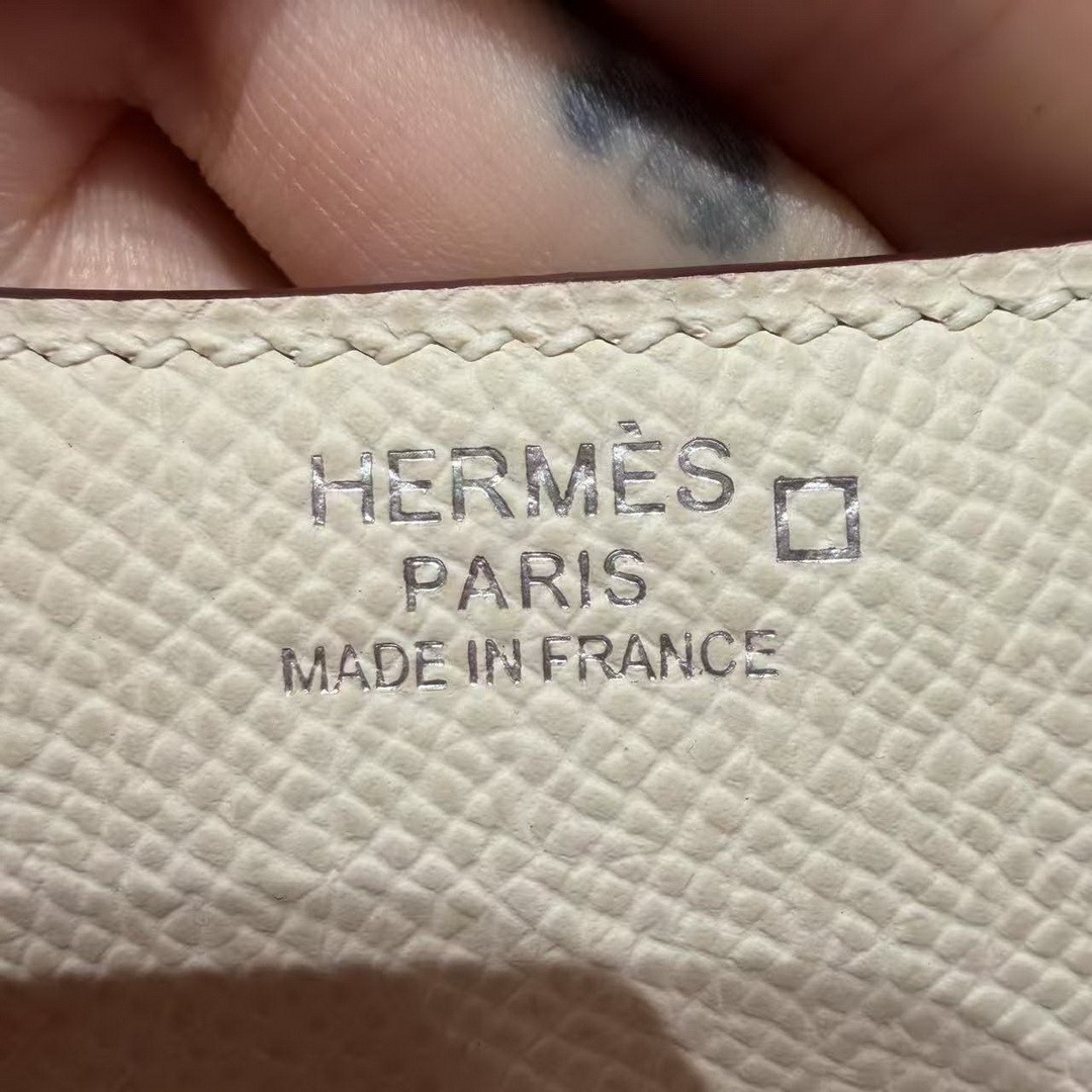 Hermes Constance 19 CM Bag I2 Nata Handmade In Epsom Calfskin Leather Enamel Fittings Hardware - Image 15