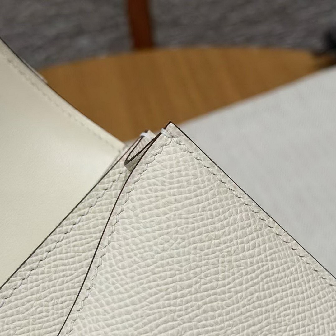 Hermes Constance 19 CM Bag I2 Nata Handmade In Epsom Calfskin Leather Enamel Fittings Hardware - Image 8