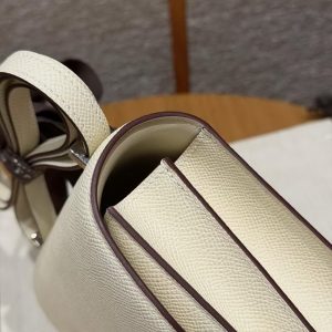 Hermes Constance 19 CM Bag I2 Nata Handmade In Epsom Calfskin Leather Enamel Fittings Hardware - Image 7