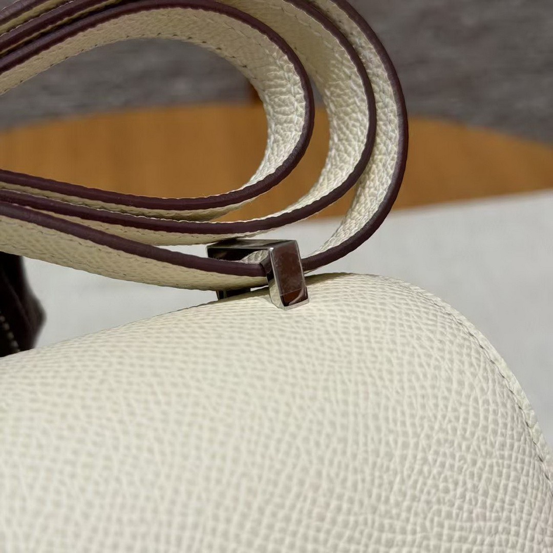 Hermes Constance 19 CM Bag I2 Nata Handmade In Epsom Calfskin Leather Enamel Fittings Hardware - Image 6