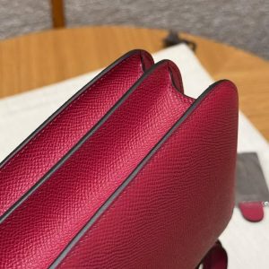 Hermes Constance 19 CM Bag Handmade In Epsom Calfskin Leather Gold Hardware K1 Rouge Grenat - Image 6