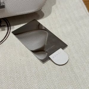 Hermes Constance 19 CM Bag Handmade In Epsom Calfskin Leather Silver Hardware M4 Girs Pale - Image 5