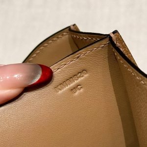 Hermes Constance 19 CM Bag Handmade In Chèvre Calfskin Leather Rose Gold Hardware OM Chai - Image 14