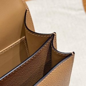 Hermes Constance 19 CM Bag Handmade In Chèvre Calfskin Leather Rose Gold Hardware OM Chai - Image 7
