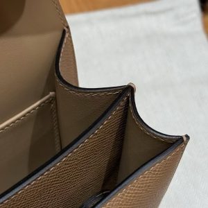 Hermes Constance 19 CM Bag Handmade In Epsom Calfskin Leather Gold Hardware OM Chai - Image 13