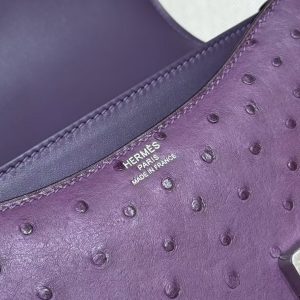 Hermes Constance 19 CM Bag Handmade In KK Ostrich Leather from South Africa Silver Hardware P9 Anemone - Image 21