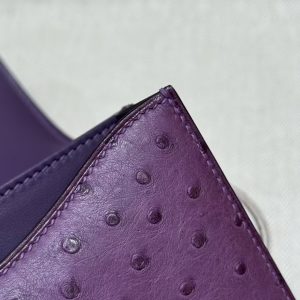 Hermes Constance 19 CM Bag Handmade In KK Ostrich Leather from South Africa Silver Hardware P9 Anemone - Image 18