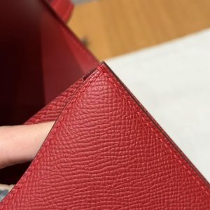 Hermes Constance 19 CM Bag Handmade In Epsom Calfskin Leather Gold Hardware Q5 Rouge Casque - Image 11