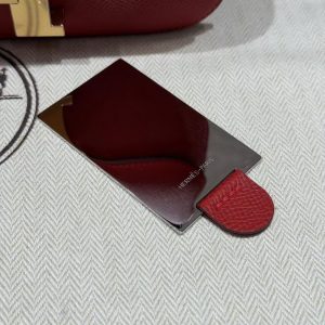 Hermes Constance 19 CM Bag Handmade In Epsom Calfskin Leather Gold Hardware Q5 Rouge Casque - Image 6