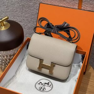 Hermes Constance 19 CM Bag Handmade In Epsom Calfskin Leather Gold Hardware S2 Trench - Image 9