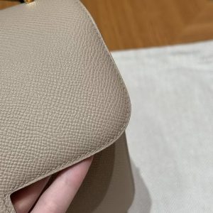 Hermes Constance 19 CM Bag Handmade In Epsom Calfskin Leather Gold Hardware S2 Trench - Image 7