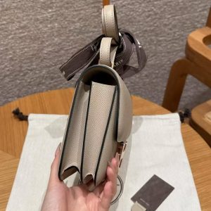 Hermes Constance 19 CM Bag Handmade In Epsom Calfskin Leather Rose Gold Hardware S2 Trench - Image 21