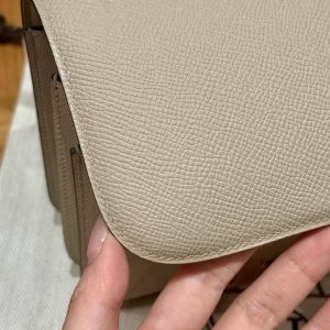 Hermes Constance 19 CM Bag Handmade In Epsom Calfskin Leather Rose Gold Hardware S2 Trench - Image 13