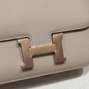 Hermes Constance 19 CM Bag Handmade In Epsom Calfskin Leather Rose Gold Hardware S2 Trench - Image 7
