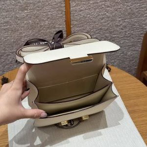 Hermes Constance 19 CM Bag Handmade In Epsom Calfskin Leather Gold Hardware i2 Nata - Image 12