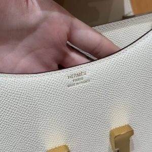 Hermes Constance 19 CM Bag Handmade In Epsom Calfskin Leather Gold Hardware i2 Nata - Image 11