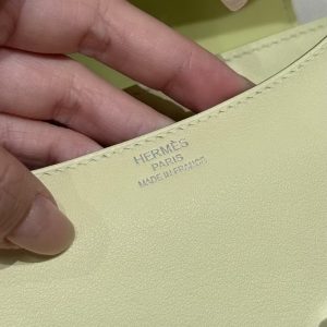Hermes Constance 19 CM Bag Handmade In Swift Calfskin Leather Silver Hardware i8 Jaune Milton - Image 15