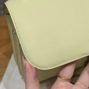 Hermes Constance 19 CM Bag Handmade In Swift Calfskin Leather Silver Hardware i8 Jaune Milton - Image 11