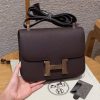 Hermes Constance 24 CM Bag Handmade In Epsom Calfskin Leather Rose Gold Hardware 0G Rouge Seller