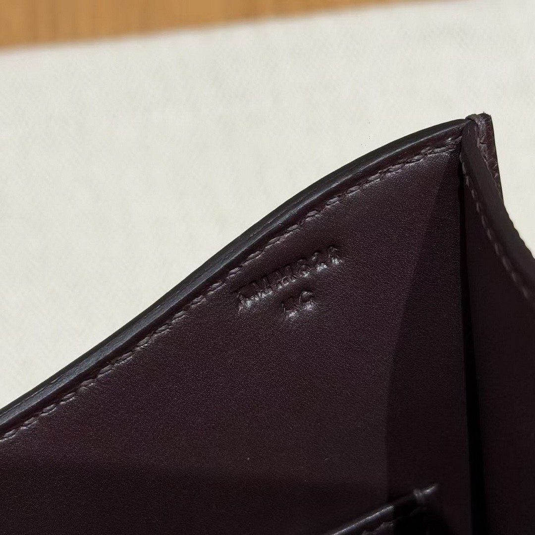 Hermes Constance 24 CM Bag Handmade In Epsom Calfskin Leather Rose Gold Hardware 0G Rouge Seller - Image 11