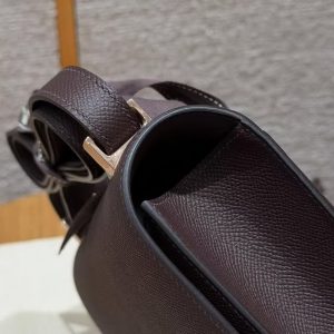 Hermes Constance 24 CM Bag Handmade In Epsom Calfskin Leather Rose Gold Hardware 0G Rouge Seller - Image 7