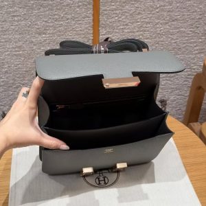 Hermes Constance 24 CM Bag Handmade In Epsom Calfskin Leather Rose Gold Hardware 0L Girs Meyer - Image 13