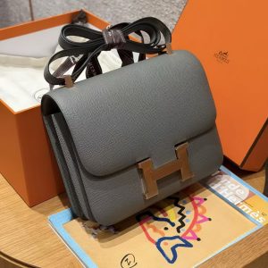 Hermes Constance 24 CM Bag Handmade In Epsom Calfskin Leather Rose Gold Hardware 0L Girs Meyer - Image 8