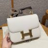 Hermes Constance 24 CM Bag Handmade In Epsom Calfskin Leather Gold Hardware 10 Craie